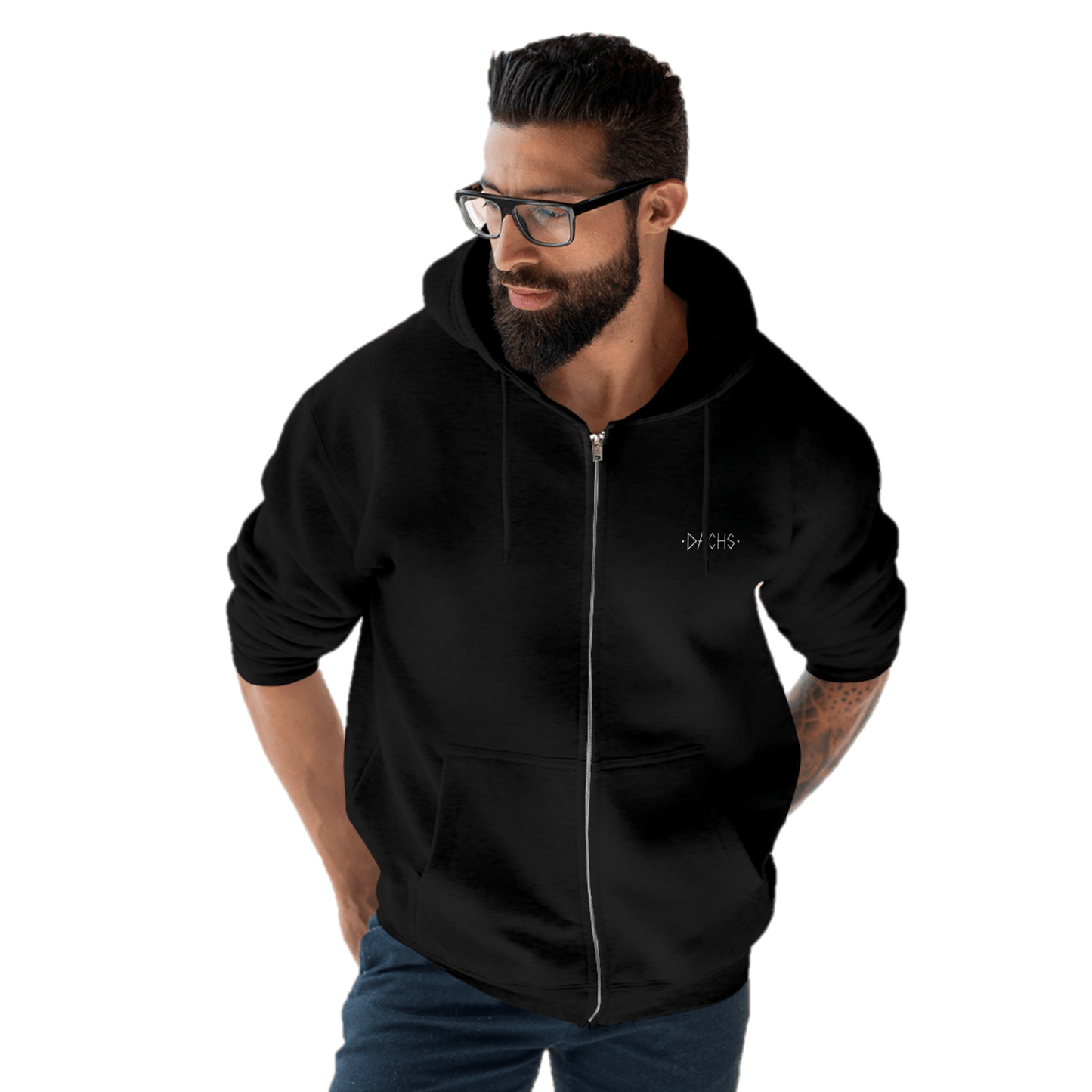 DACHS Unisex Hoodie - Full Zip Nach Radsport Hoodie